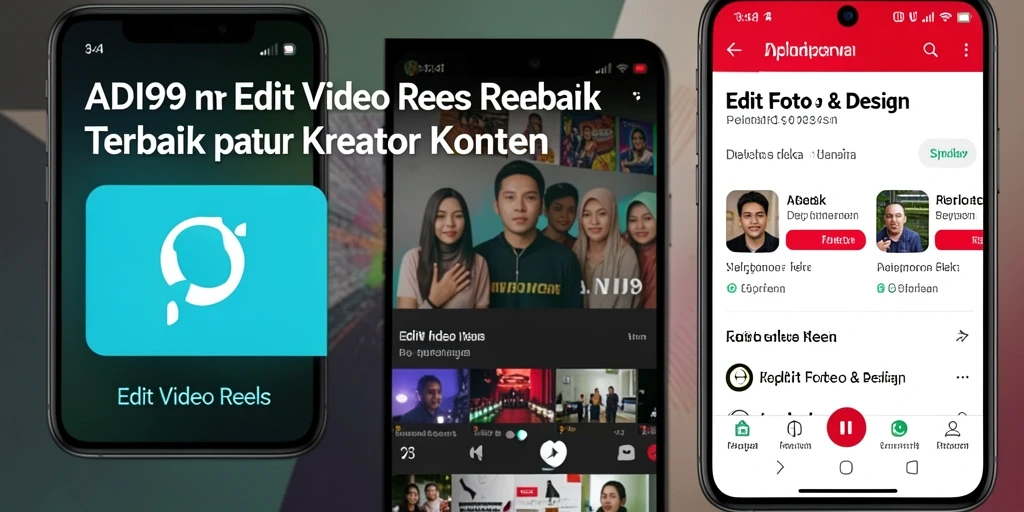 Tampilan antarmuka utama ADI99 untuk Edit Video Reels.