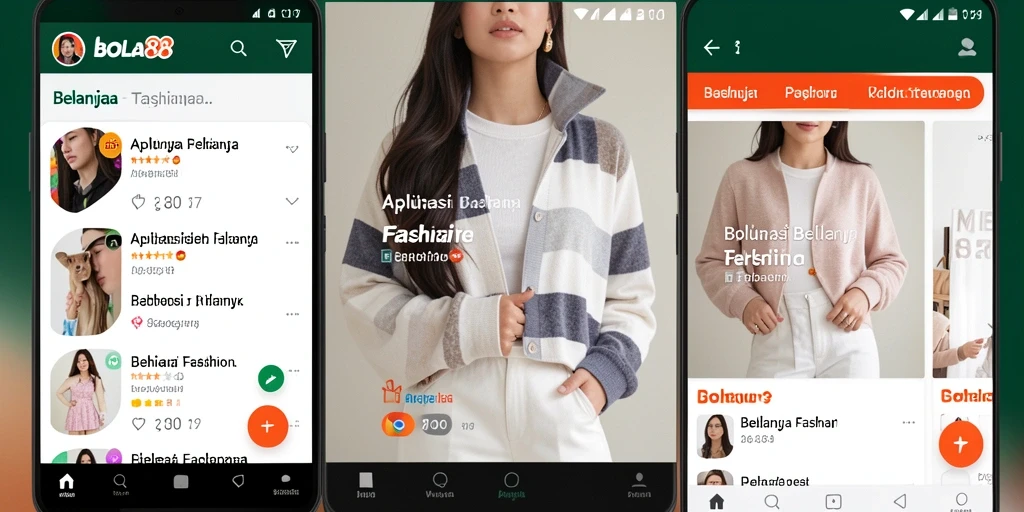 Tampilan antarmuka BOLA88 yang menarik dan modern untuk belanja fashion.