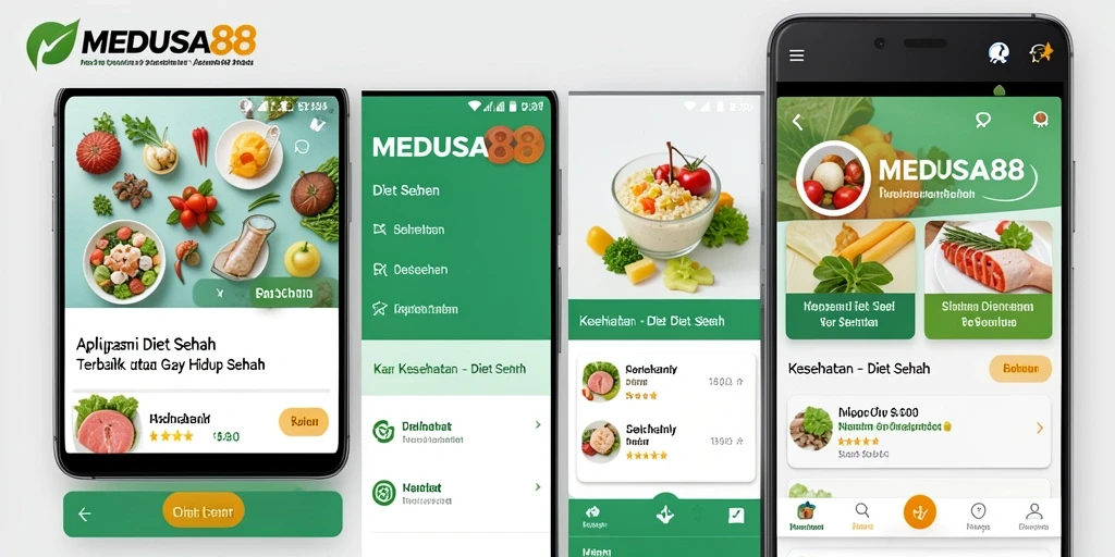 Tampilan utama aplikasi MEDUSA88 yang user-friendly dan informatif.