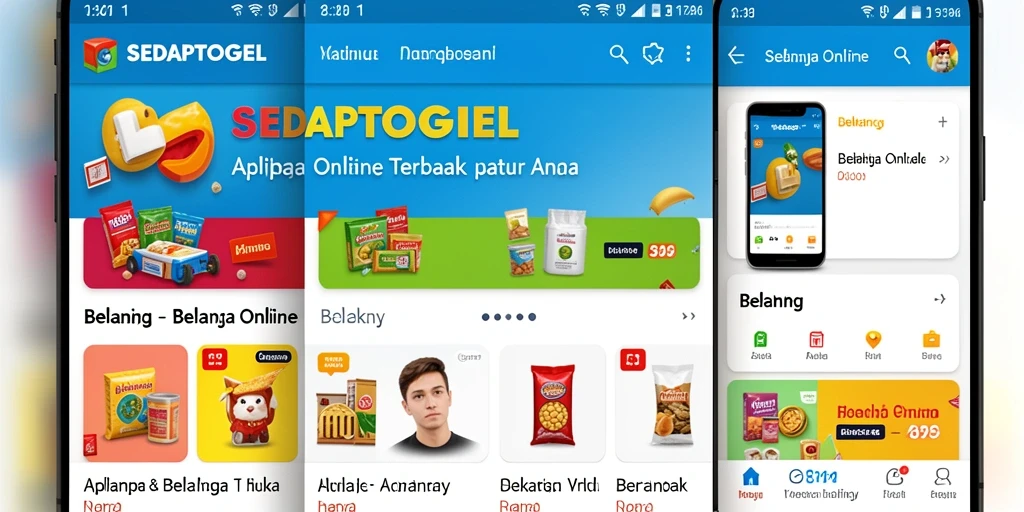 Tampilan antarmuka SEDAPTOGEL yang ramah pengguna untuk belanja online.