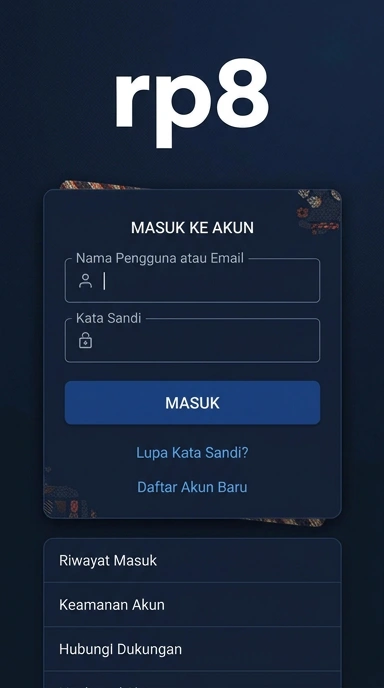 Tampilan halaman login rp8